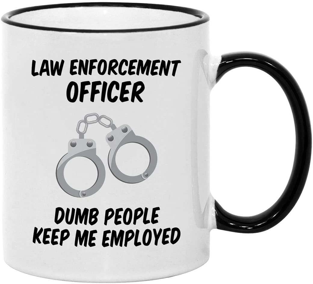 Worlds okayest police officer - Funny PD policeman cop law enforcement mug  gift