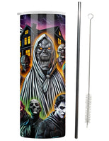 Casitika Horror Movie Merchandise. Horror Gifts. 20 Oz Halloween Tumbler With Lid And Straw. Scary Movie Cups For Horror Room Decor.