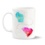Custom Colorful Long Distance Coffee Mug