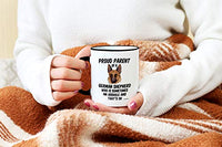 Casitika German Shepherd Gifts. 11 Oz Shepard Coffee Mug. Proud Parent Of A German Shepherd Who Is Sometimes An Ahole And It's Ok. (11 oz Black Handle/Rim)