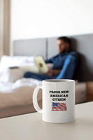 US American New Citizenship Gifts. 11 oz USA Flag Mug. Gift Idea For Proud Citizens.