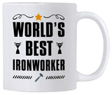 Ironworker Gifts. World's Best Iron Worker 11 Ounce Coffee Mug. Cup Gift Idea for Co-Worker.