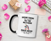 Casitika Daycare Teacher Gifts. 11 oz Daycare Provider Coffee Mug. Gift Ideas for Teachers Appreciation. Because Unicorn Is Not An Actual Job Title.