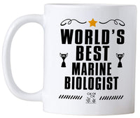 Marine Biology Gifts. World's Best Biologist 11 Ounce Coffee Mug. Gift Idea for Ocean Lover or Co-Worker.