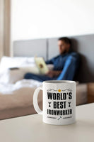 Ironworker Gifts. World's Best Iron Worker 11 Ounce Coffee Mug. Cup Gift Idea for Co-Worker.