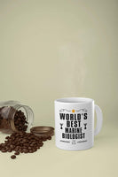 Marine Biology Gifts. World's Best Biologist 11 Ounce Coffee Mug. Gift Idea for Ocean Lover or Co-Worker.