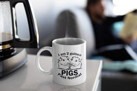 Guinea Pig Novelty Gifts 11 oz Guniea Pig Coffee Mug. I Am 2 Guinea Pigs Past Normal. Gift Idea for Birthday Mom or Dad.