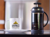 Gag Gifts for Grumpy Old Men. Caution Old Fart 11 oz Coffee Mug. Funny 40th, 50th, 60th, 70th, 80th Birthday Gift Idea for Grandfather, Senior or Grandpa.