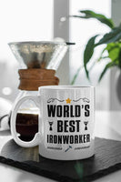 Ironworker Gifts. World's Best Iron Worker 11 Ounce Coffee Mug. Cup Gift Idea for Co-Worker.