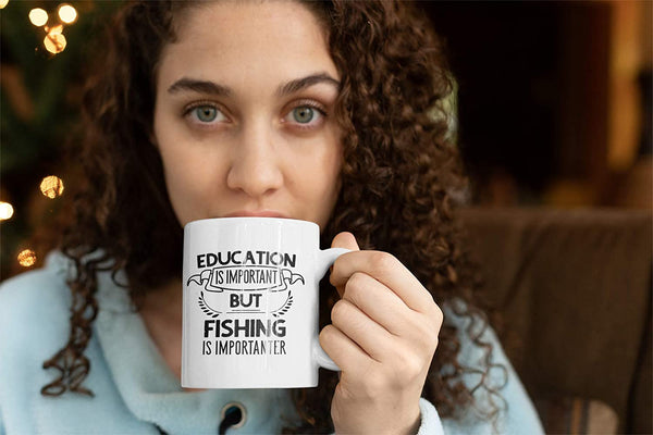 Funny Fishing Gifts. Education Is Important But Fishing Is
