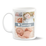 Custom Grey Photo Gallery Coffee Mug