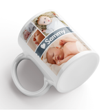 Custom Grey Photo Gallery Coffee Mug