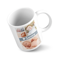 Custom Grey Photo Gallery Coffee Mug